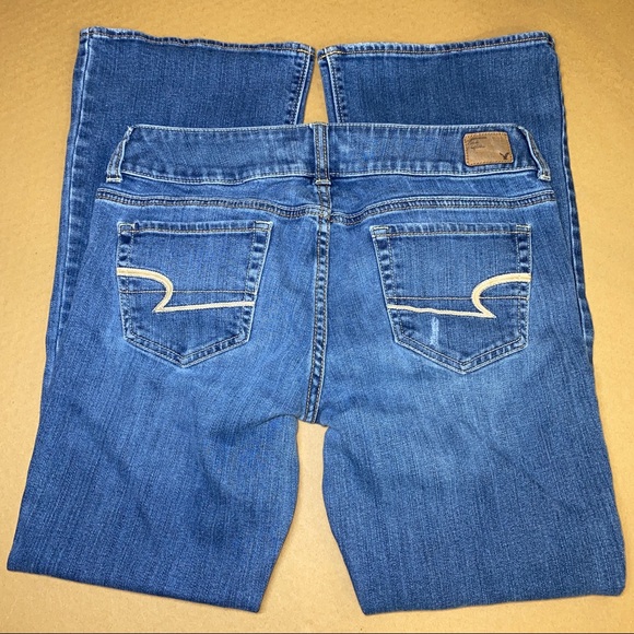 American Eagle Stretch Artist Wide Leg Jeans Size 8 - Picture 2 of 11